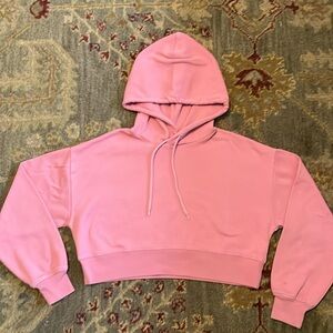 Sunday Best (Aritzia) muted pink thermal crop hoodie, XS